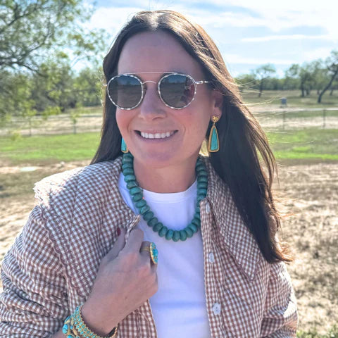 Christina Greene desert sky turquoise beaded necklace