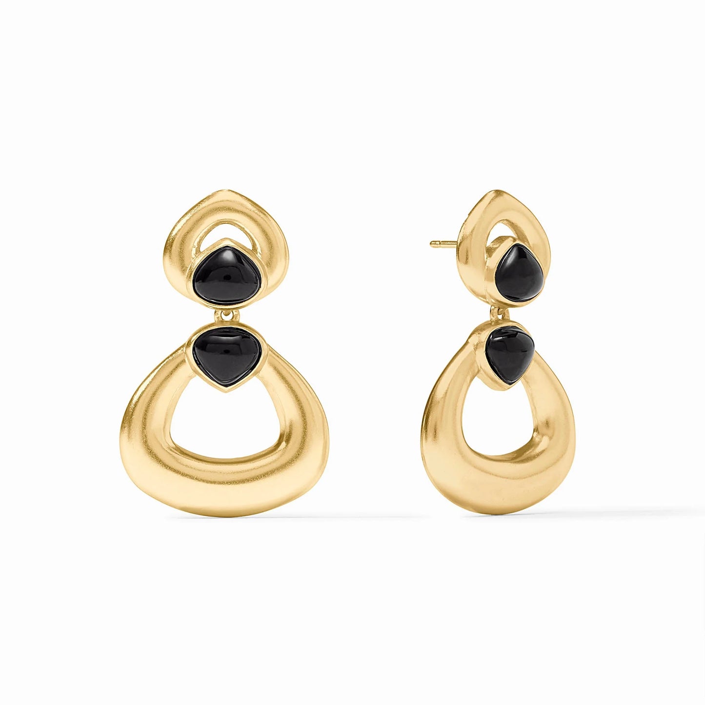 Julie Vos Dolce Statement Earring- Obsidian Black