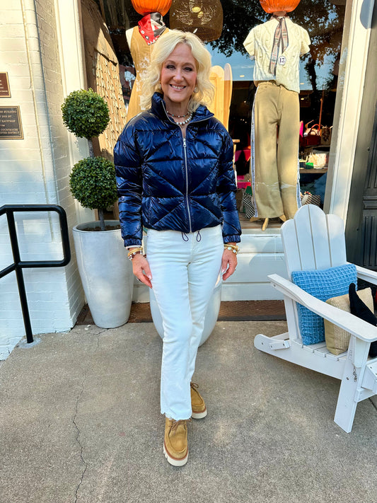 Midnight Blue Puffer Jacket