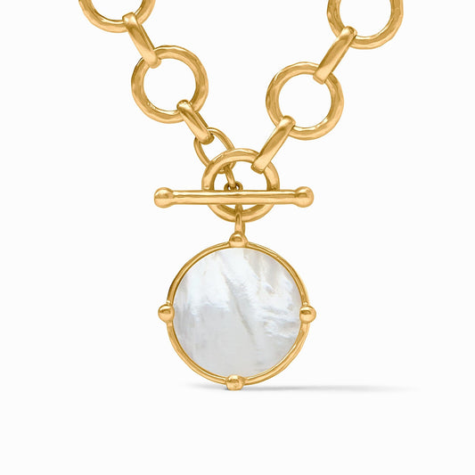 Julie Vos Honeybee Statement Necklace- Mother Of Pearl