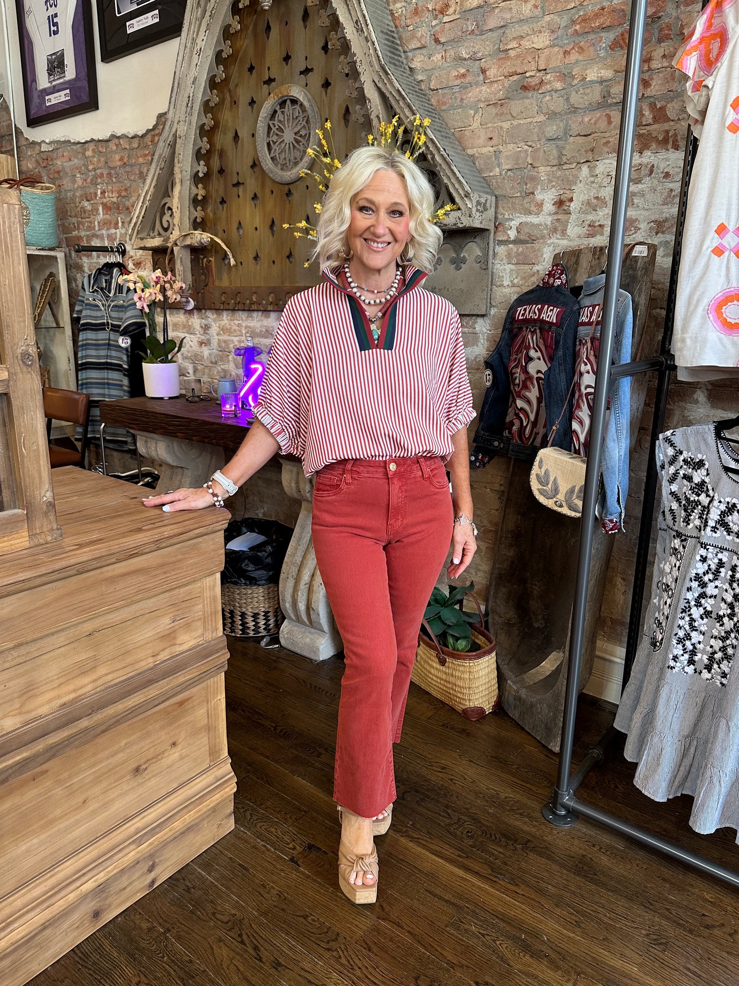 Brick Stripe Blouse