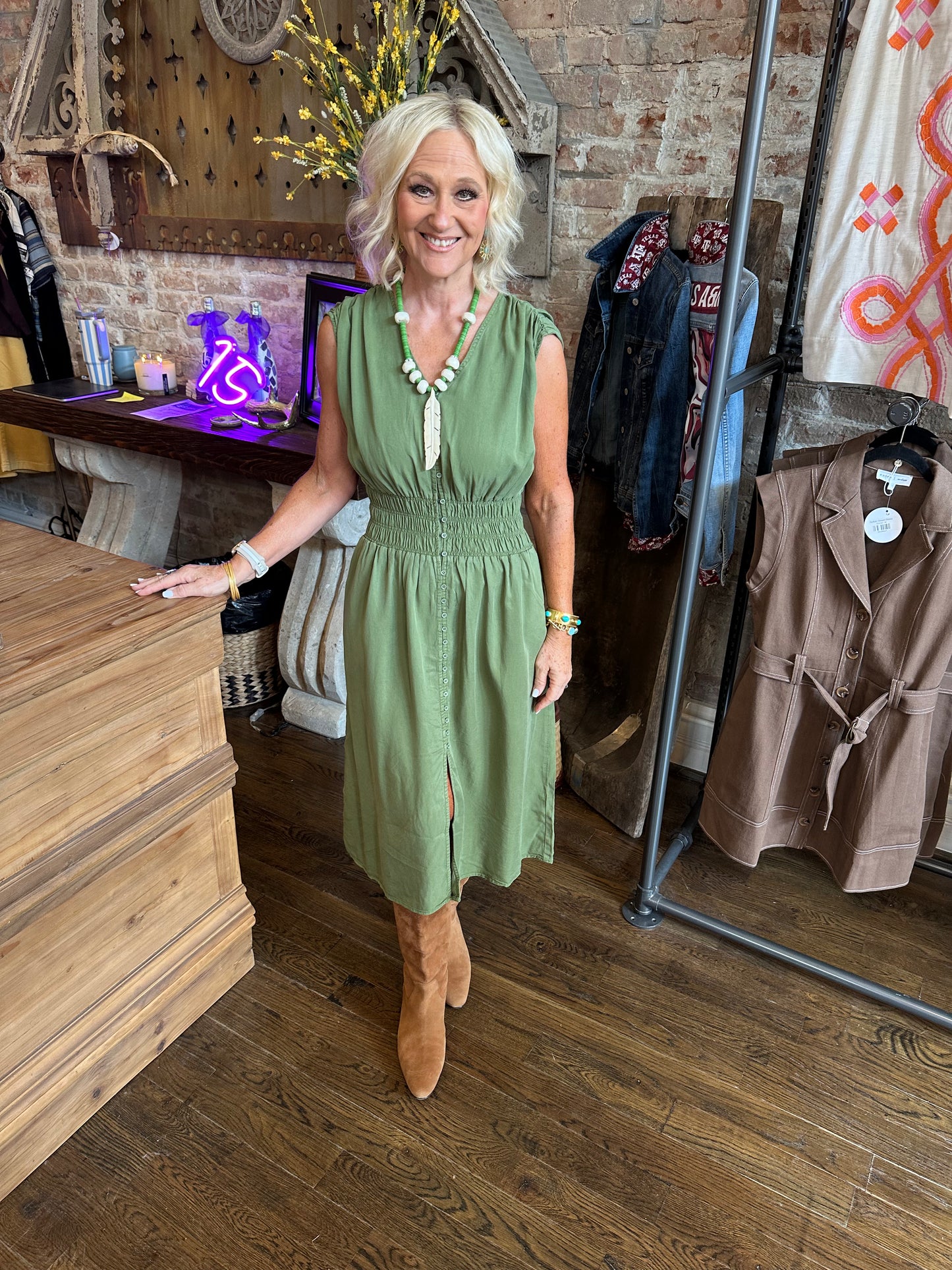 Green Sunday dress