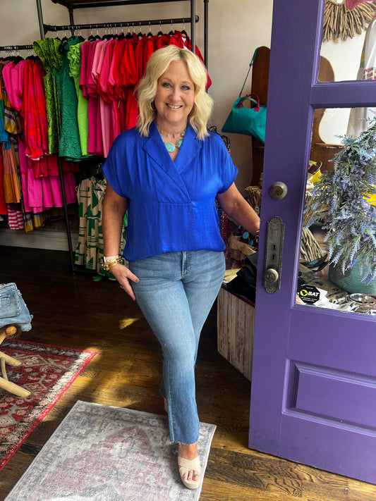 The 'Gina Blouse'- Blue