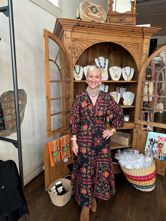 Midnight in the Garden Maxi Dress