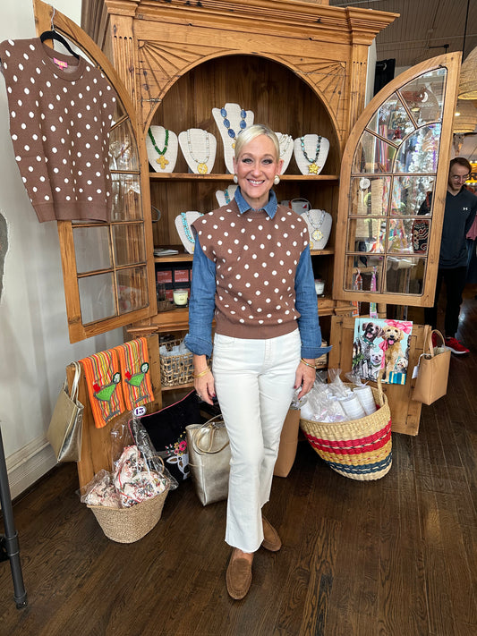 Sleeveless Polka Dot Top