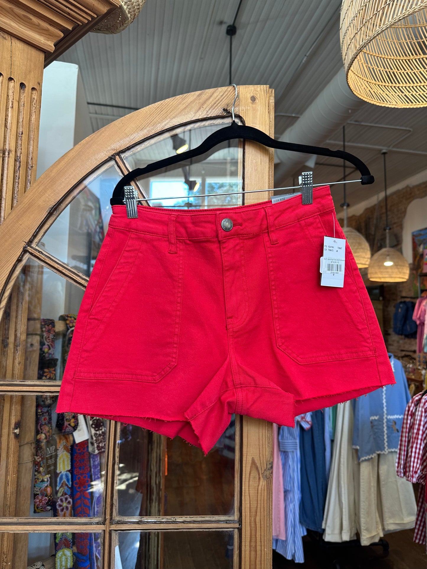 Kut from the Kloth Jane high rise short tomato