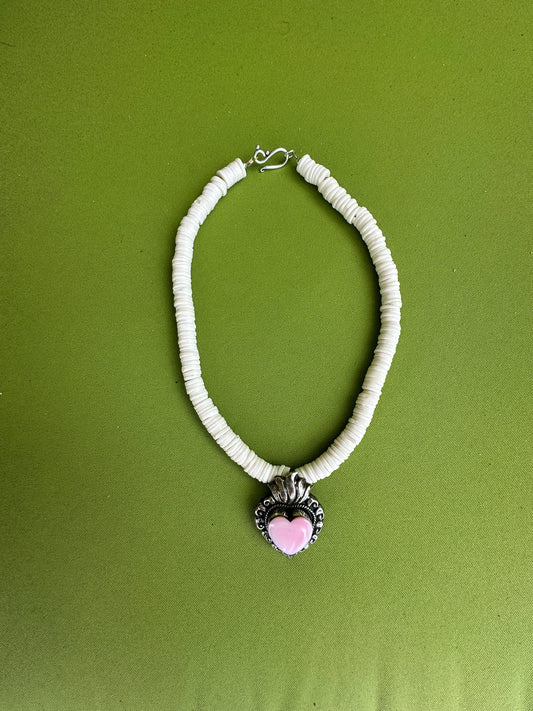Pink Heart Conch necklace