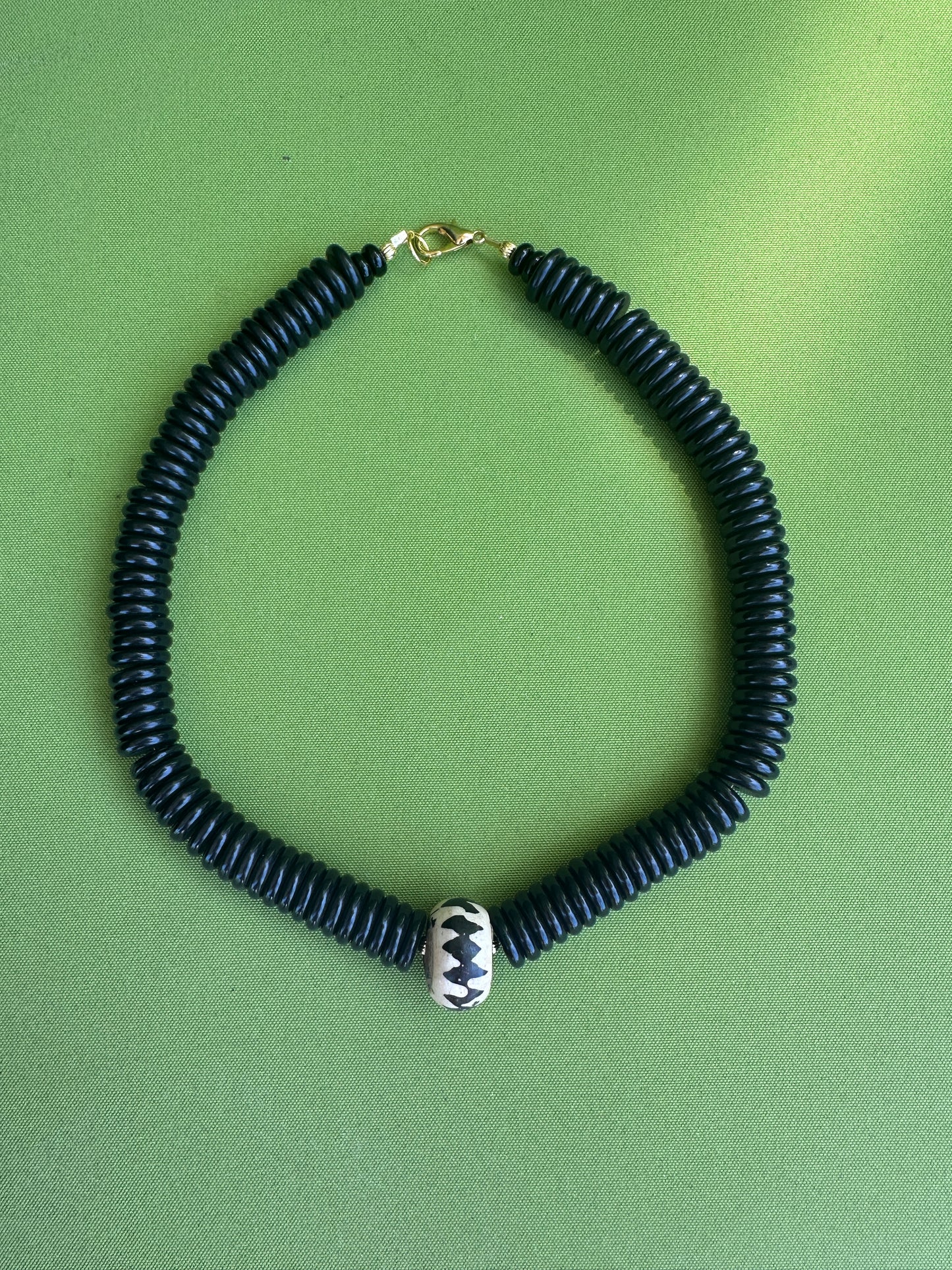 black beaded necklace