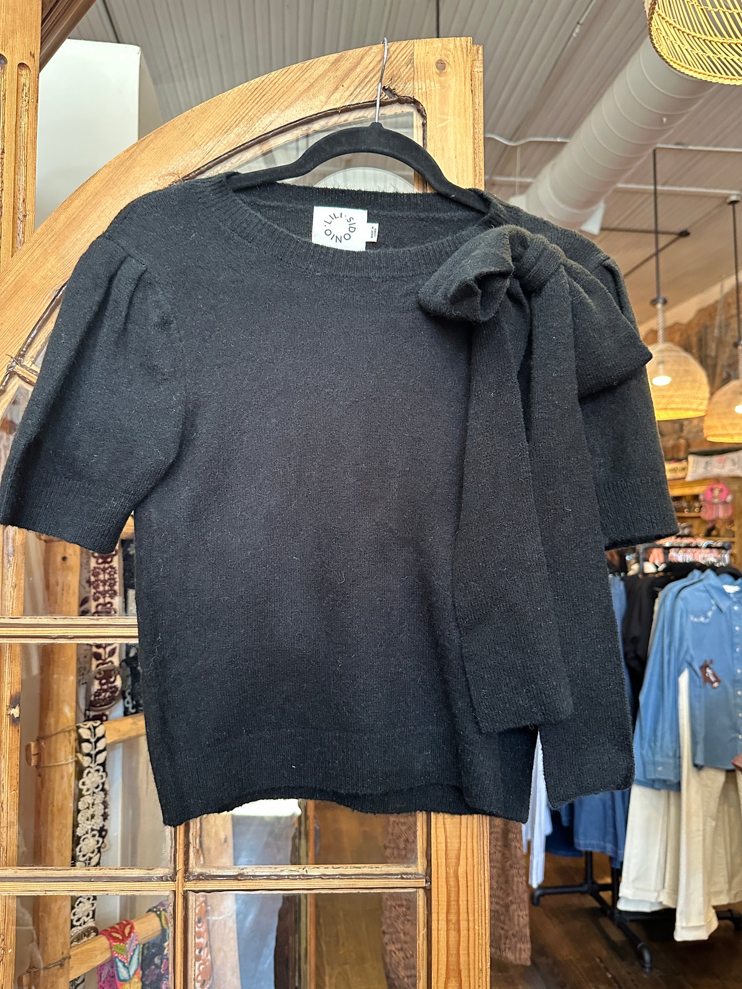 Black knit sweater