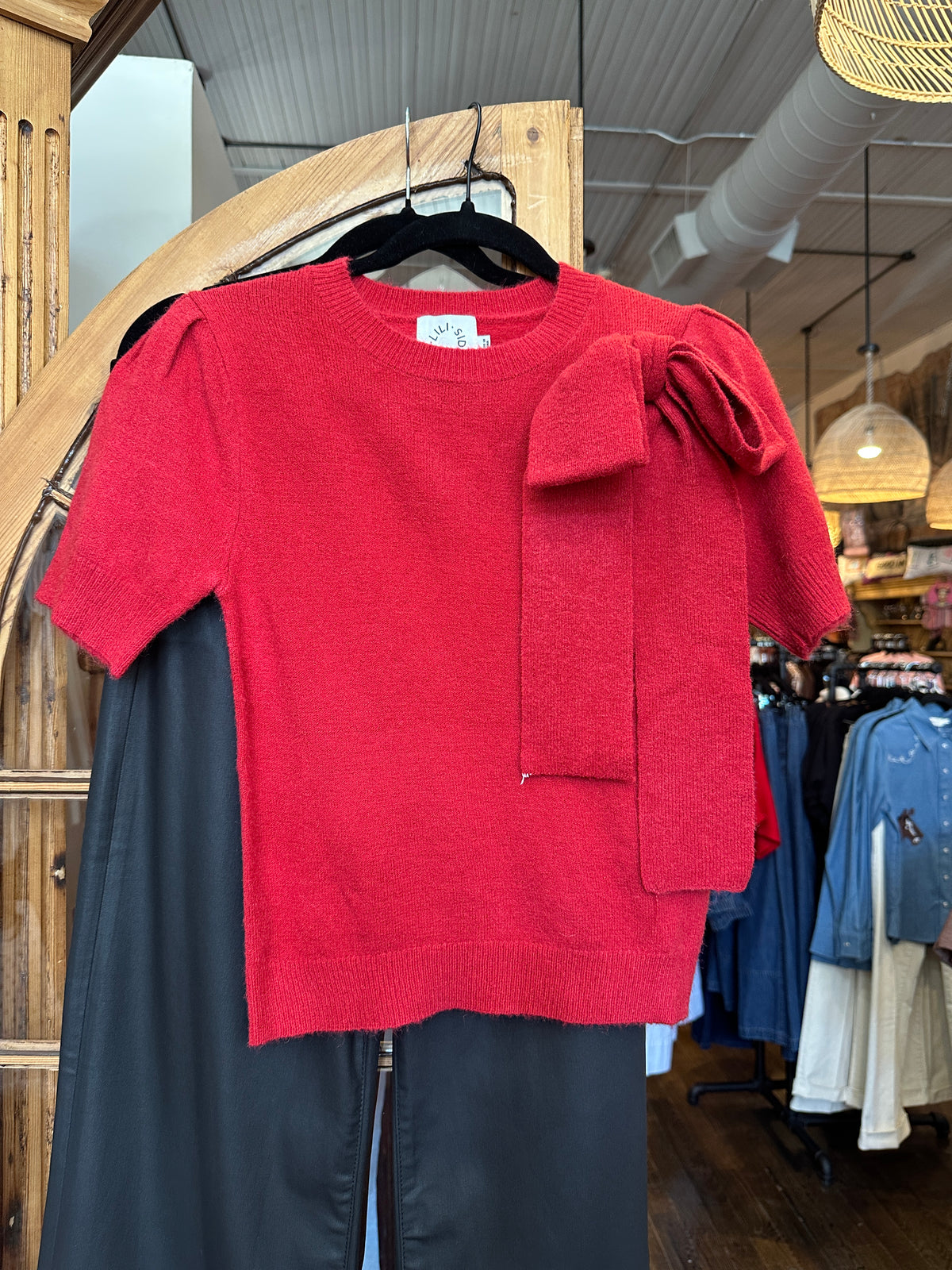 Tie it With a Bow Sweater- Red