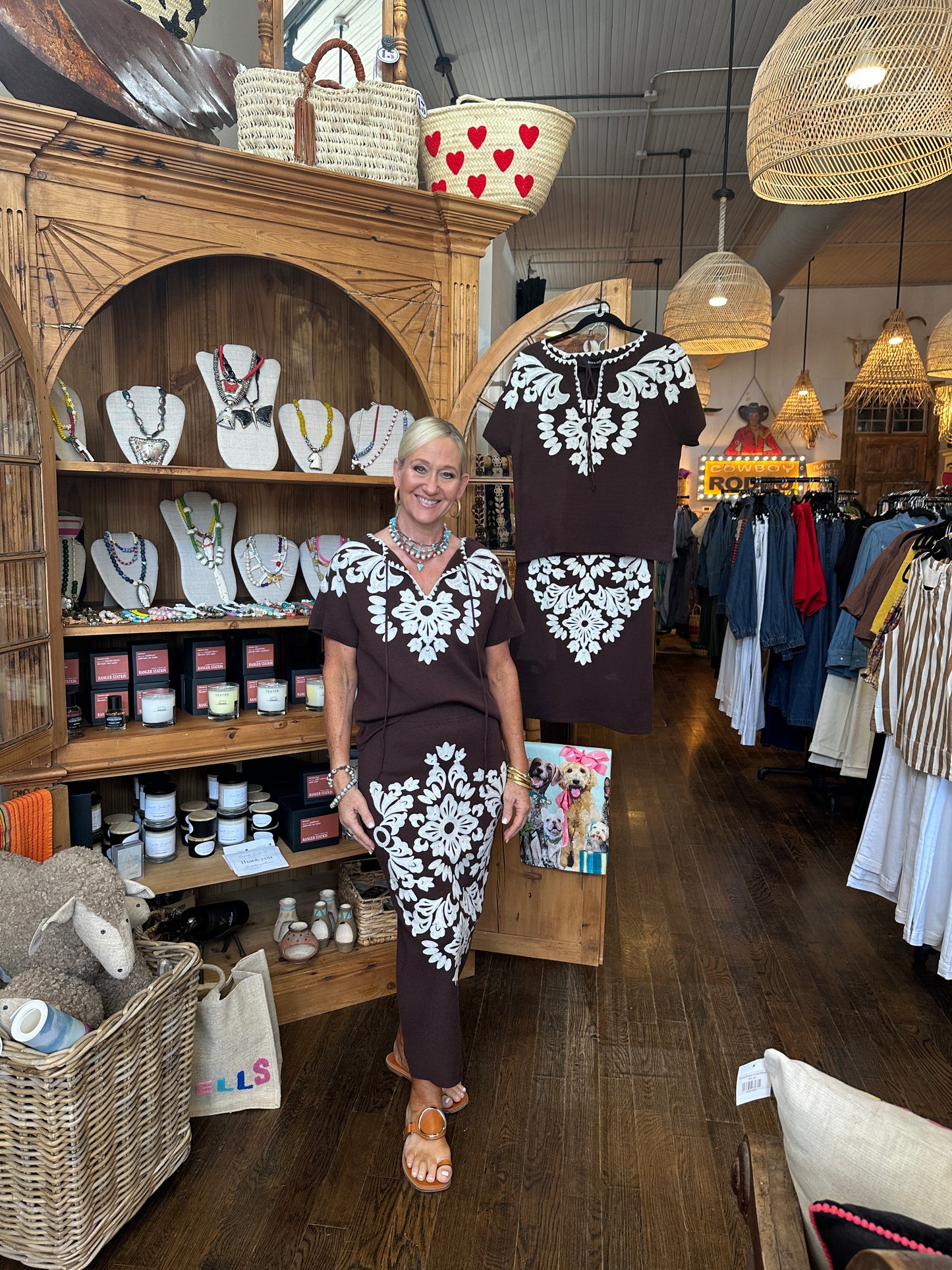 Strut & Bolt chocolate skirt set