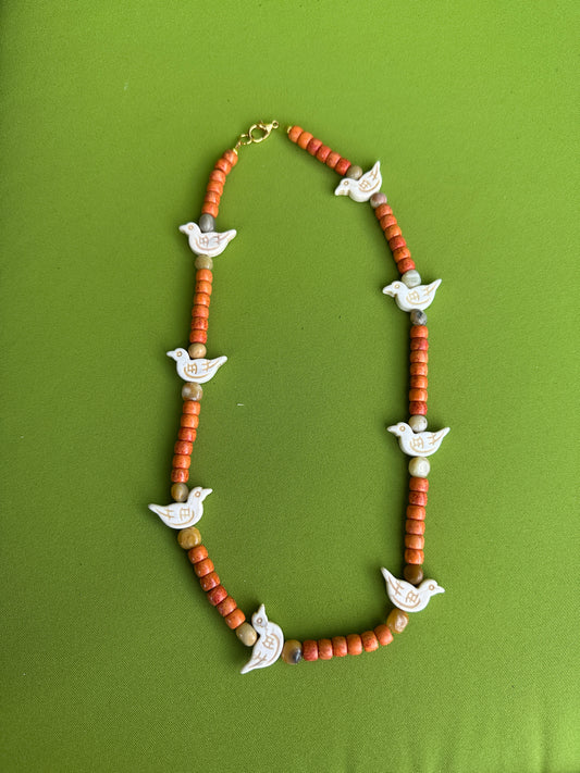 orange dove necklace