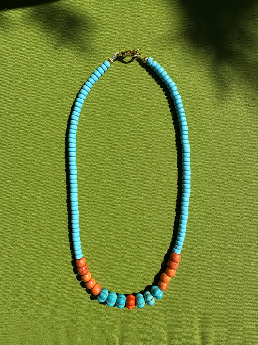 Coral and turquoise necklace