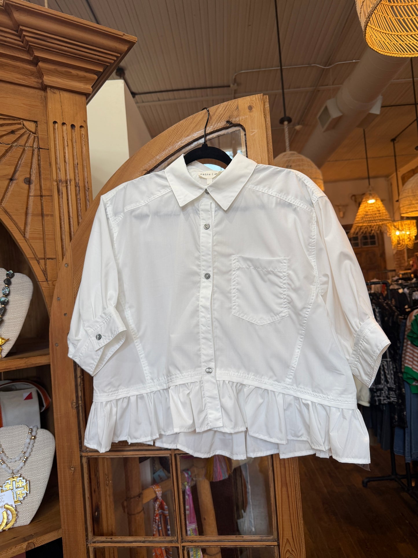 Pastel Swing Blouse- Off white