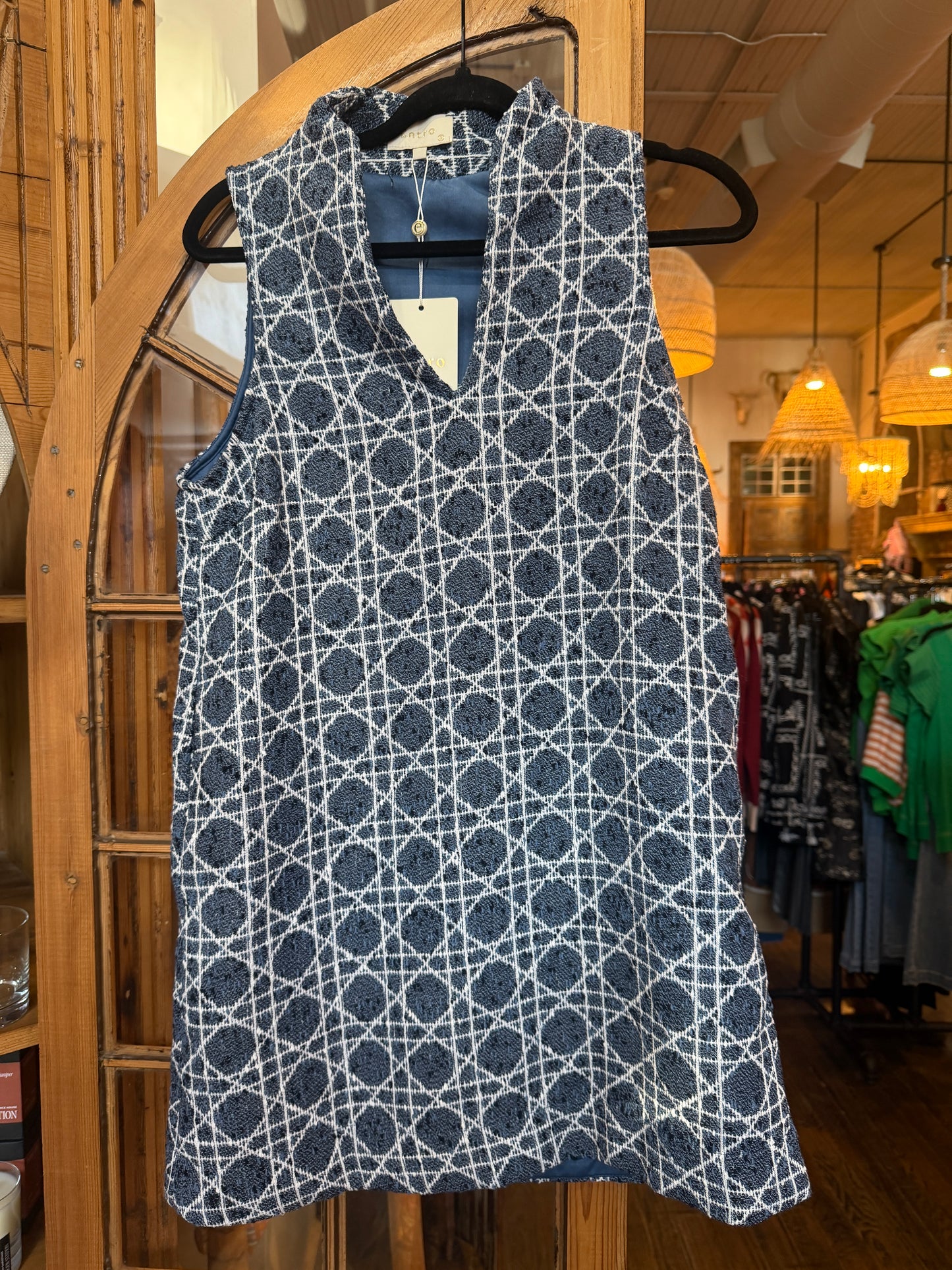 Chambray Lattice Dress