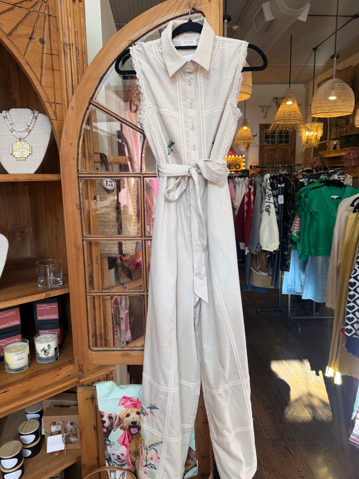 Cross Stitch Flowers Jumpsuit