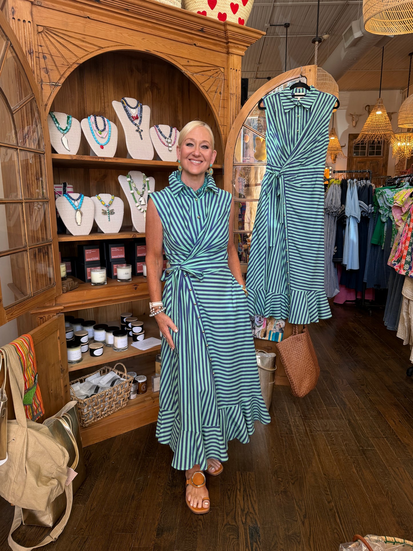 Minty Striped Dress