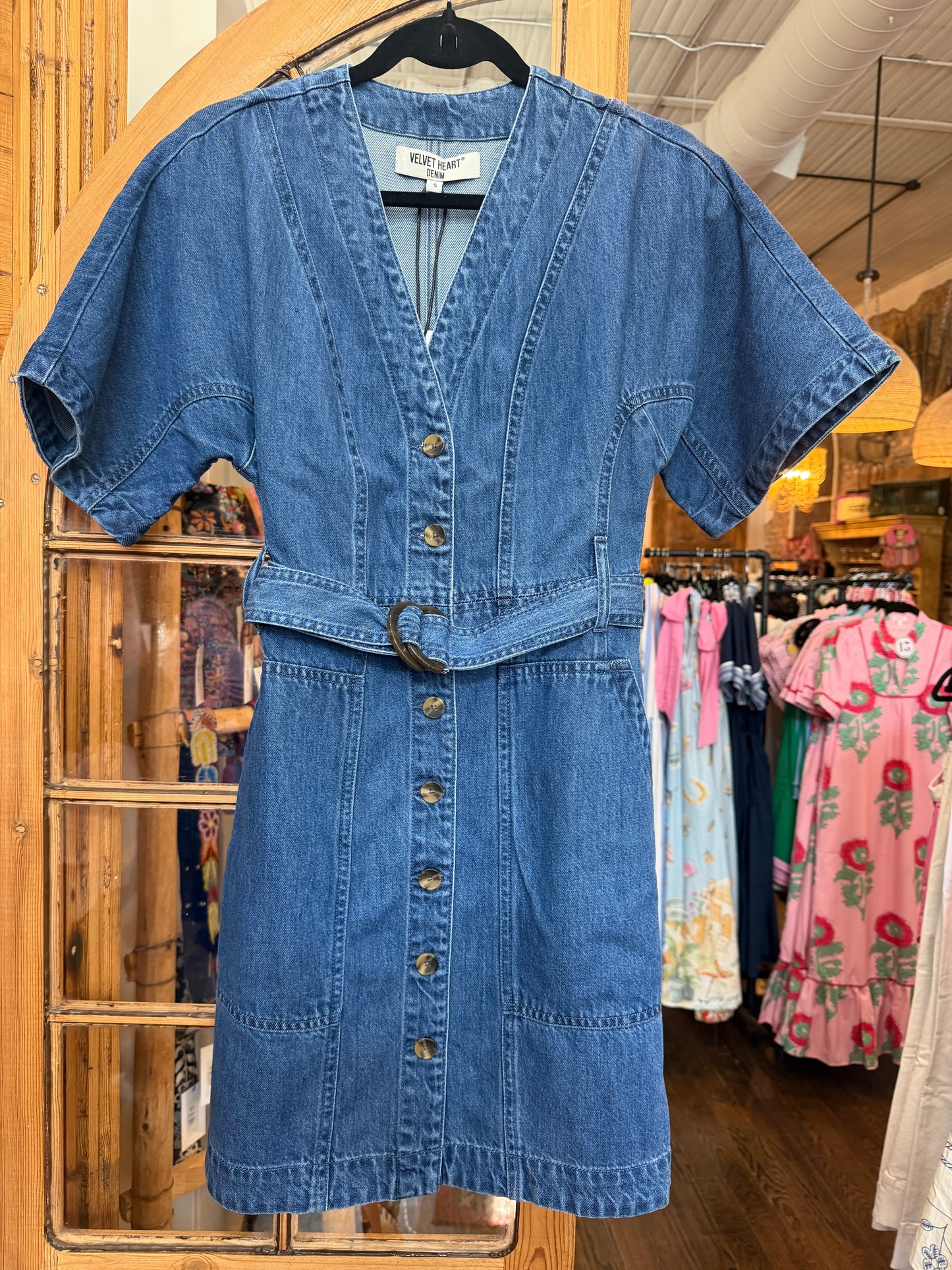 Velvet Heart Kaulana Short sleeve denim Dress