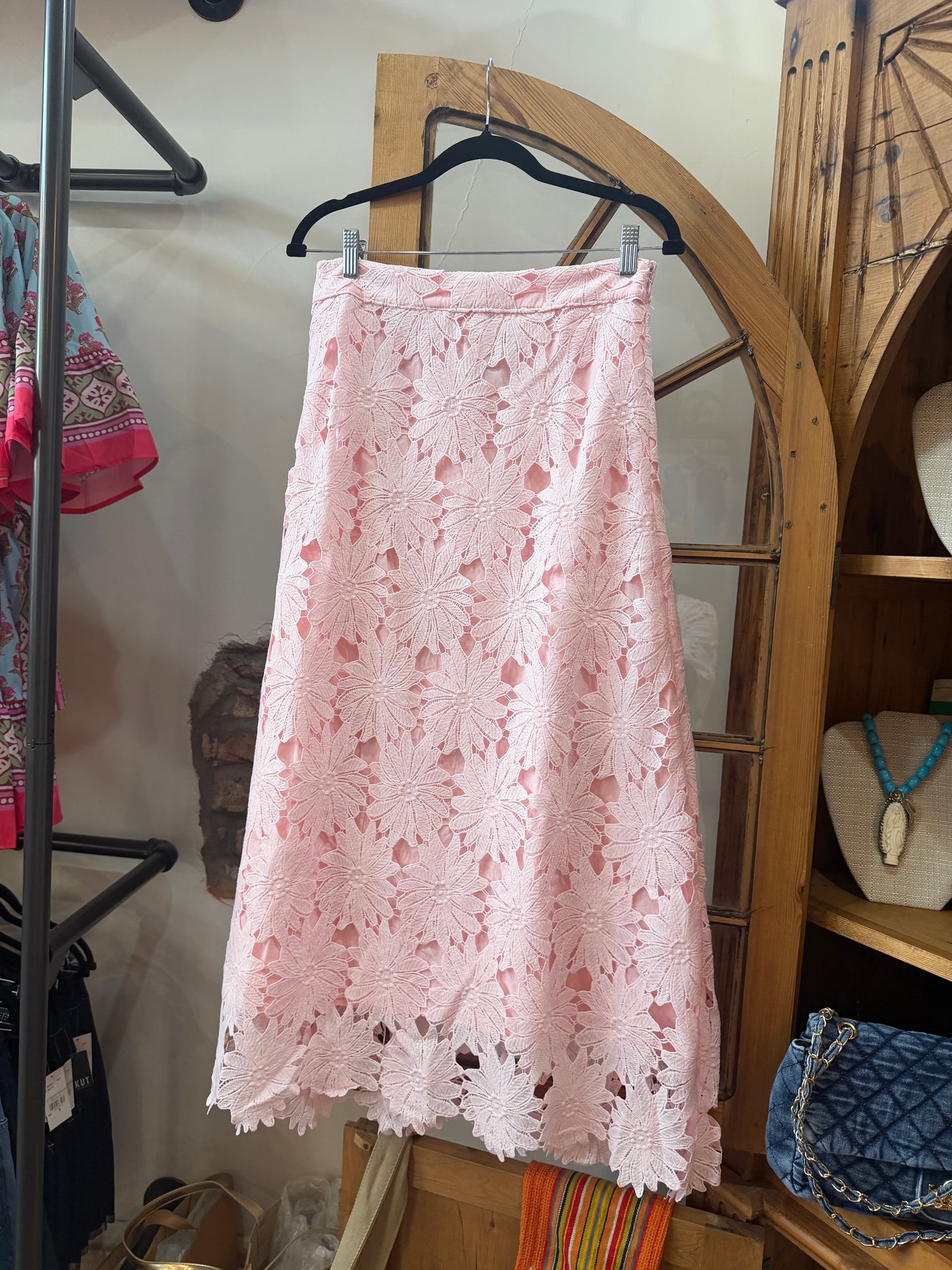 Pink Lace Skirt