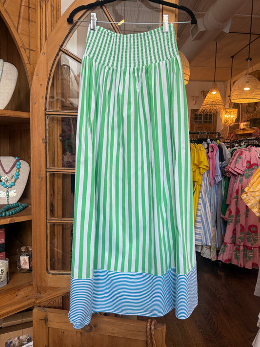 Caryn Lawn Sutton Stripe Skirt- green