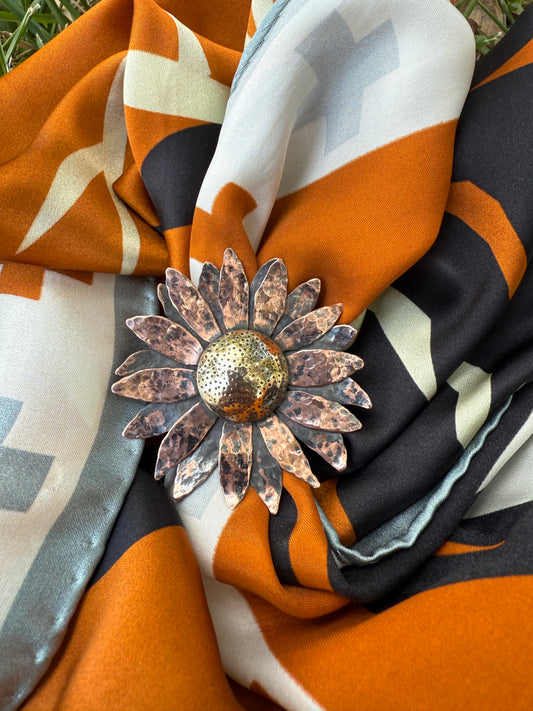 Cactus Rose Studios "Copper Bloom" Scarf Slide