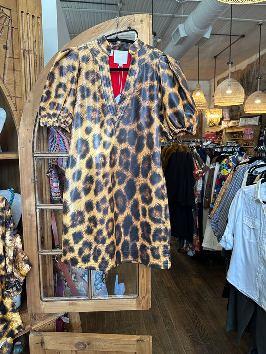 Emily McCarthy Hampton Mini Dress- Leopard