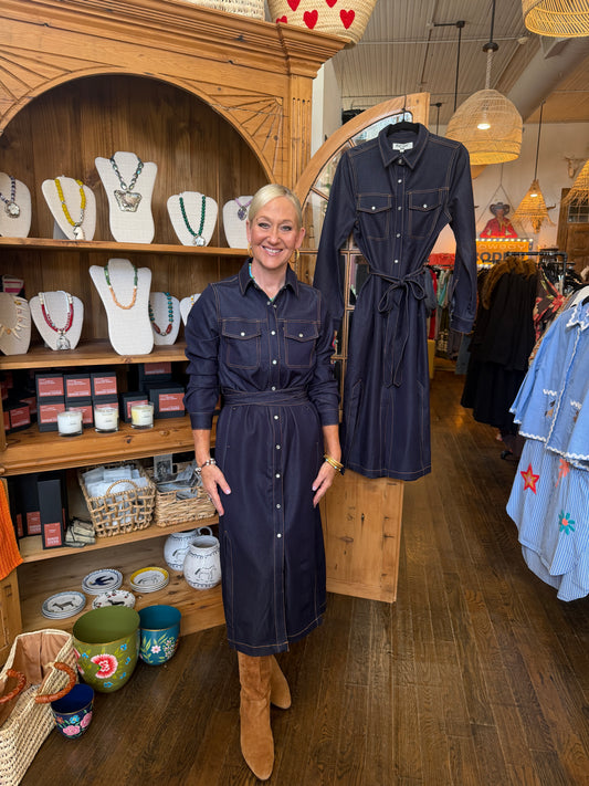 Joanne denim maxi dress