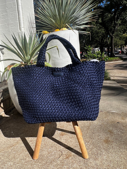 Parker and Hyde Navy Oversized Woven Tote