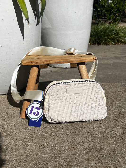 Parker & Hyde - Bone Woven Belt Bag