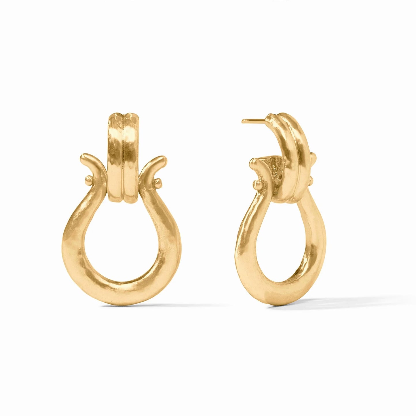 Julie Vos Saratoga Doorknocker Earring- Gold
