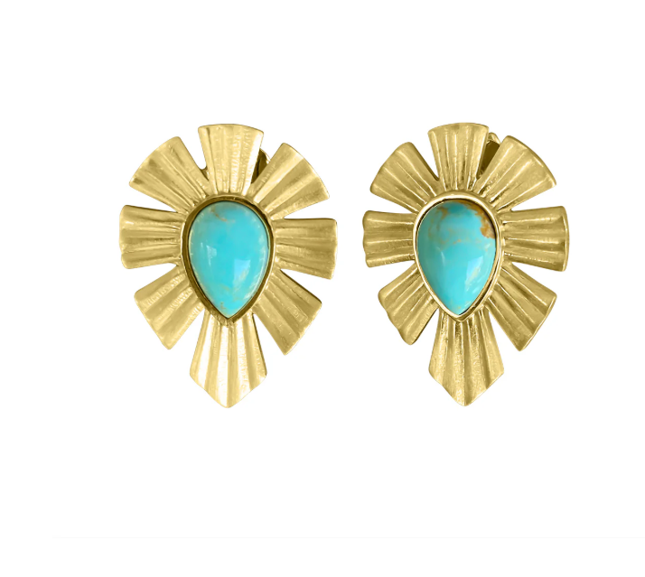 Christina Greene gold & bold stud earrings