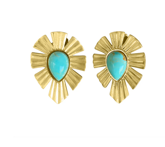 Christina Greene gold & bold stud earrings