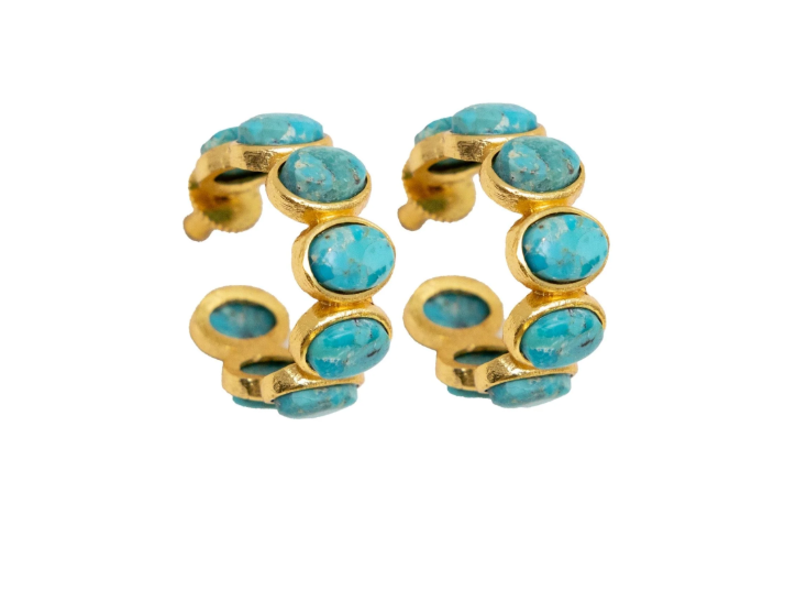 Christina Greene blue horizon turquoise hoop earrings