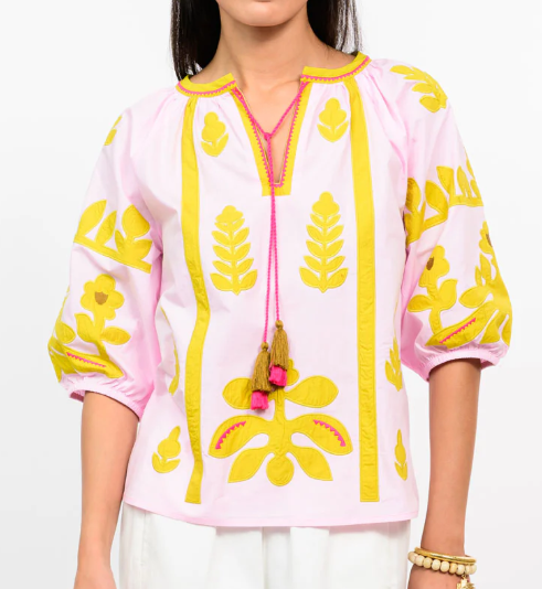 Ivy Jane Applique Top- Pink