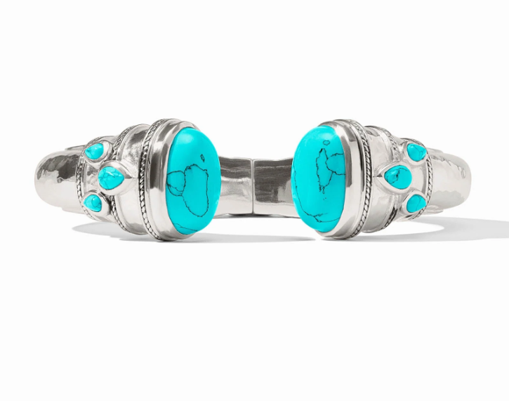 Julie vos Cannes cuff turquoise blue and silver