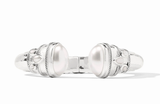 Julie Vos Cannes Cuff- silver pearl