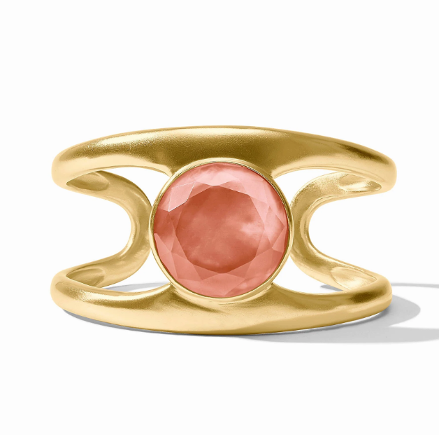 Julie Vos Laguna Stone Cuff- Iridescent Melon