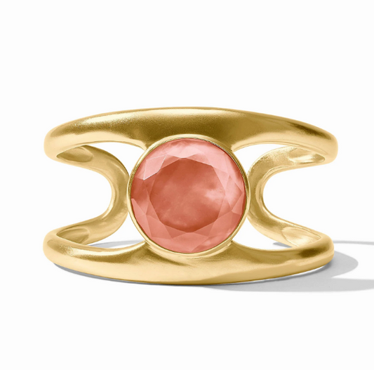 Julie Vos Laguna Stone Cuff- Iridescent Melon