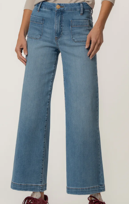 Kut from the kloth Talym totally w/ medium base meg high rise wide leg