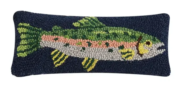 trout hook pillow