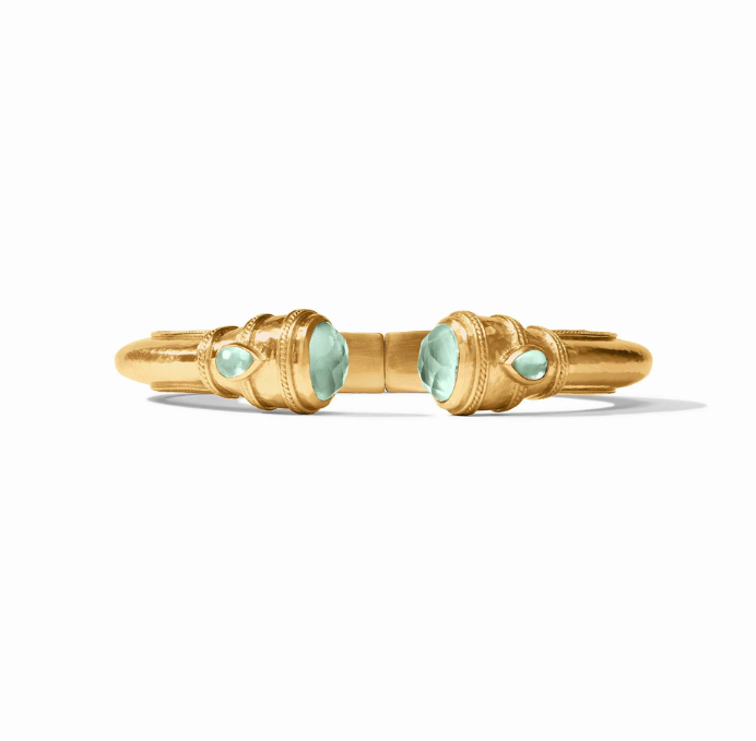 Julie Vos Cannes Demi Cuff- Iridescent Aquamarine Blue