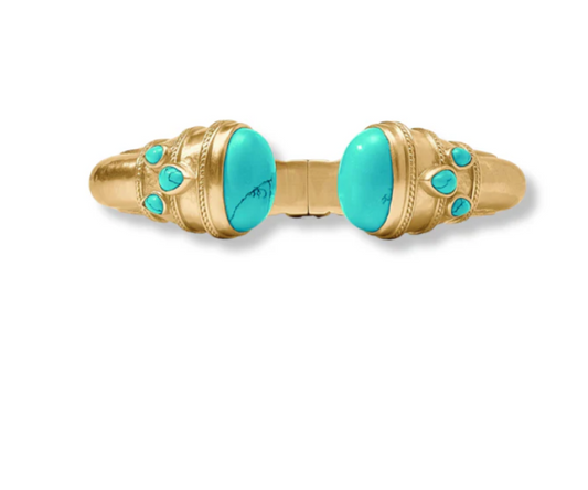 Julie Vos Cannes Cuff- Turquoise Blue
