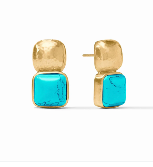 Julie Vos Catalina Earring- Turquoise Blue