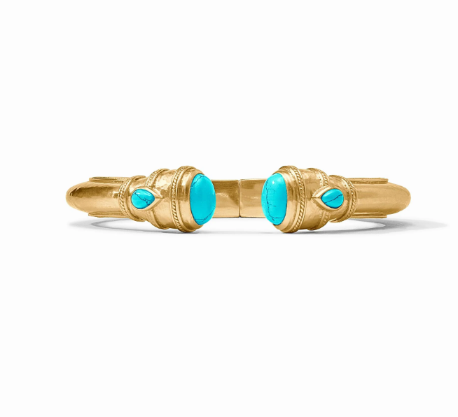 Julie Vos Cannes Demi Cuff- Turquoise Blue