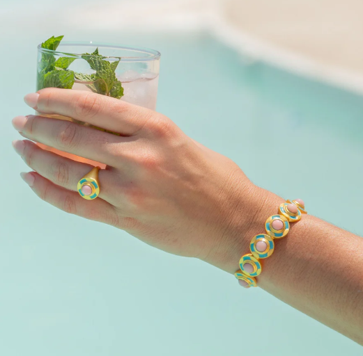 Christina Greene- Venice Pink Opal Cuff