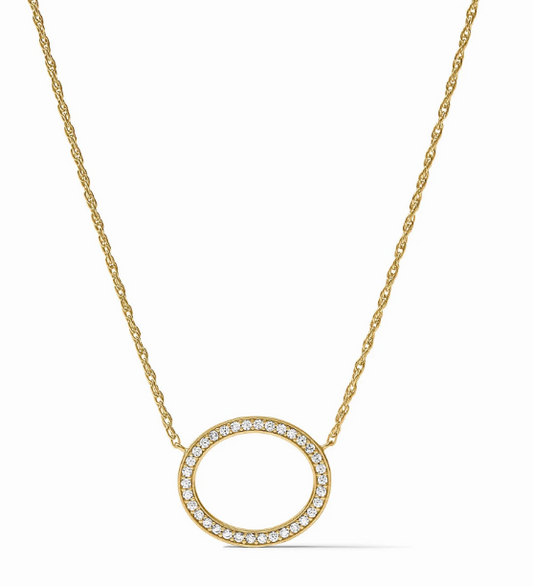 Julie Vos Stardust delicate neckalce Gold Cubic Zirconia