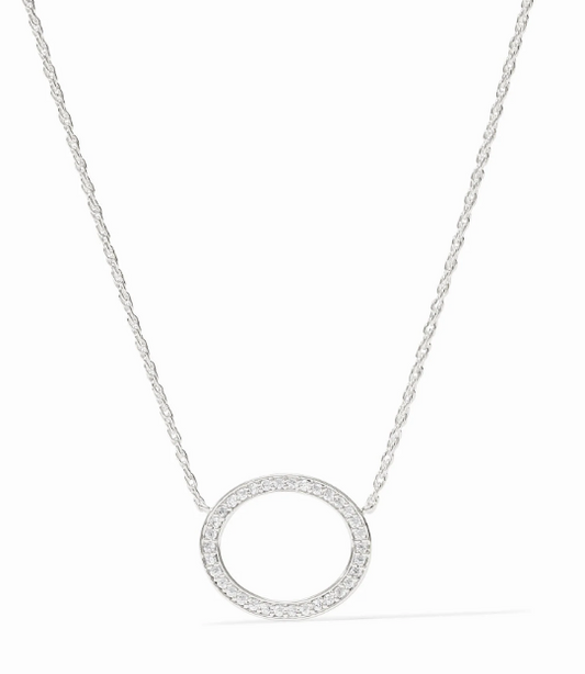 Julie Vos Stardust Delicate Necklace Silver Cubic Zirconia