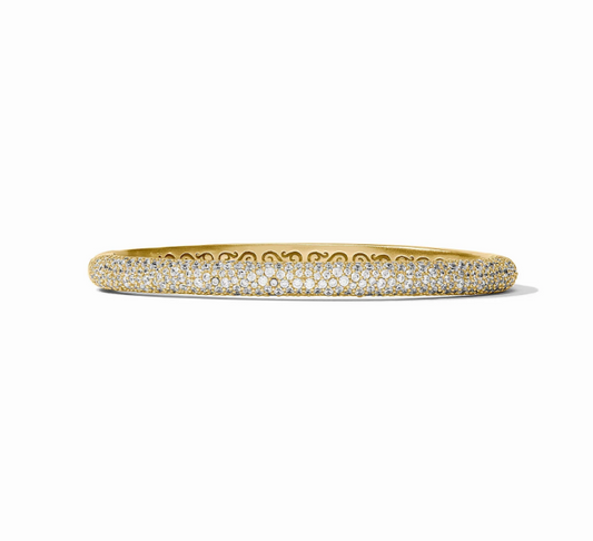 Julie Vos Stardust Hinge Bangle- Gold Cubic Zirconia