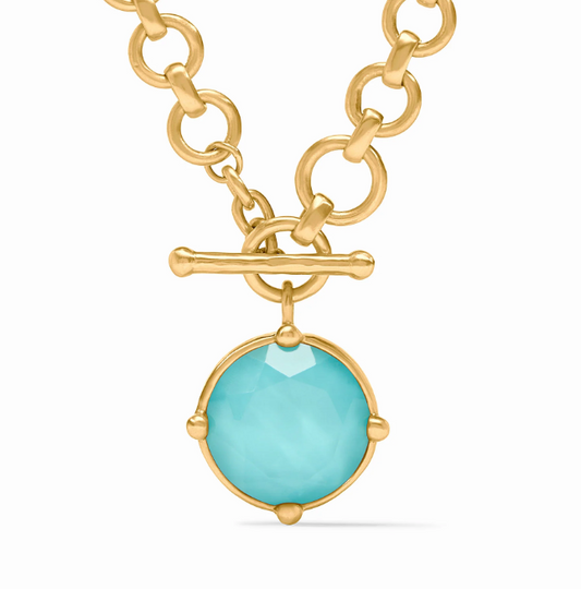 Julie Vos Honeybee Demi Necklace- Iridescent Bahamian Blue