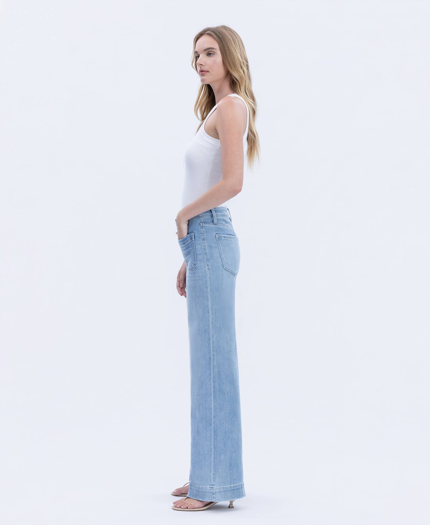FLYING MONKEY - HIGH RISE WIDE TROUSER JEANS